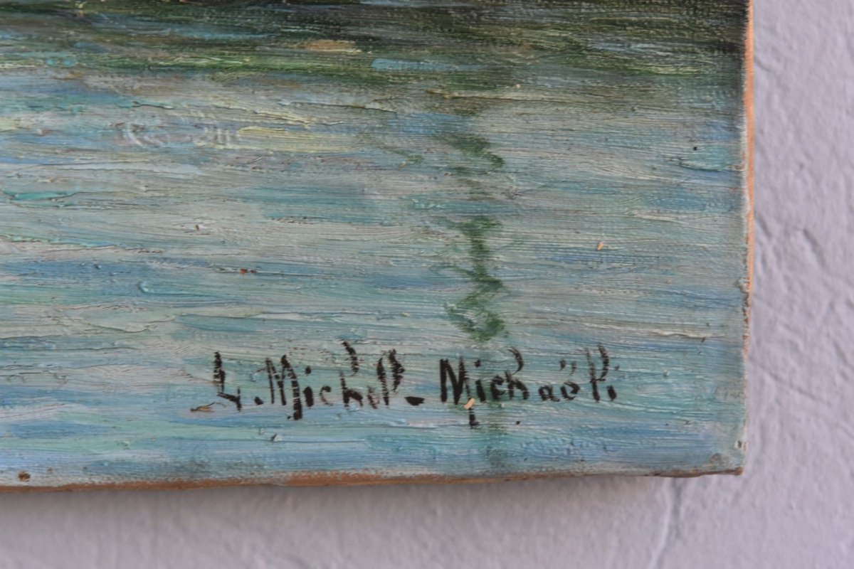 Huile sur toile Vieux-Port de Marseille et les Accoules-photo-3
