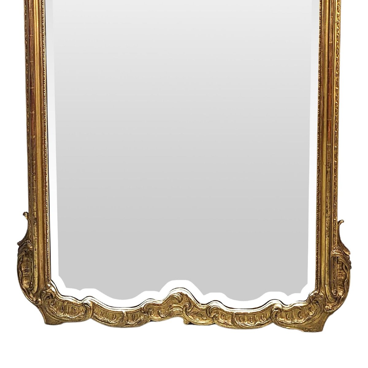 Large Gilded Wood Mirror, Napoleon III Period-photo-3