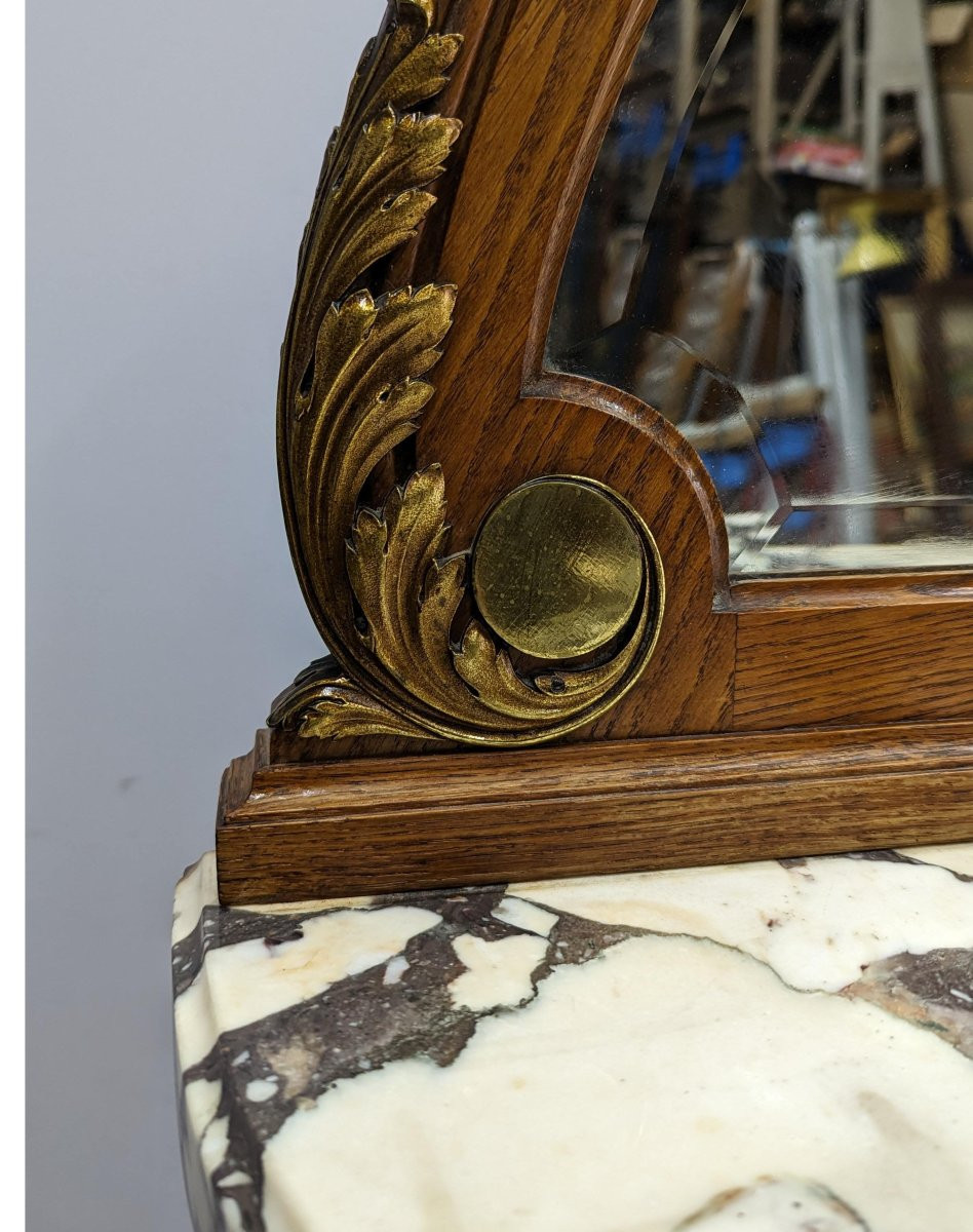 Bahut enfilade style Louis XVI en chêne vers 1900-photo-6