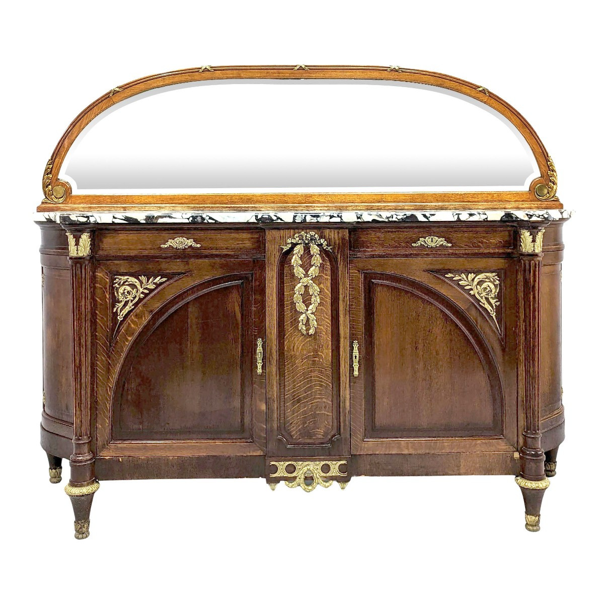 Bahut enfilade style Louis XVI en chêne vers 1900