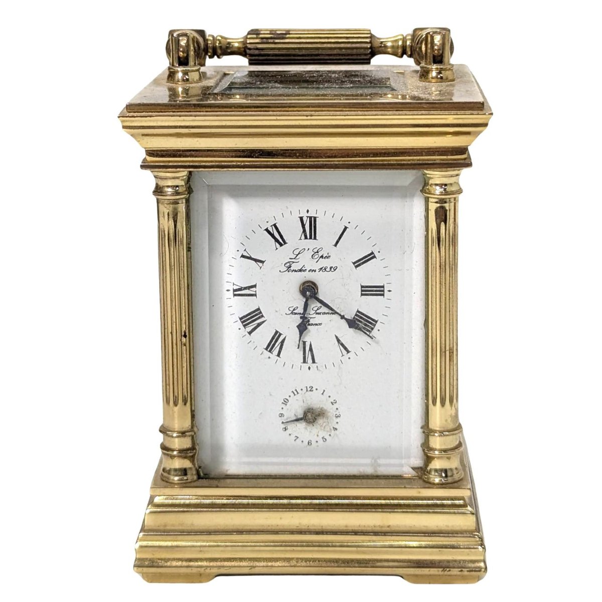 Bronze Travel Clock By l'épée-photo-2