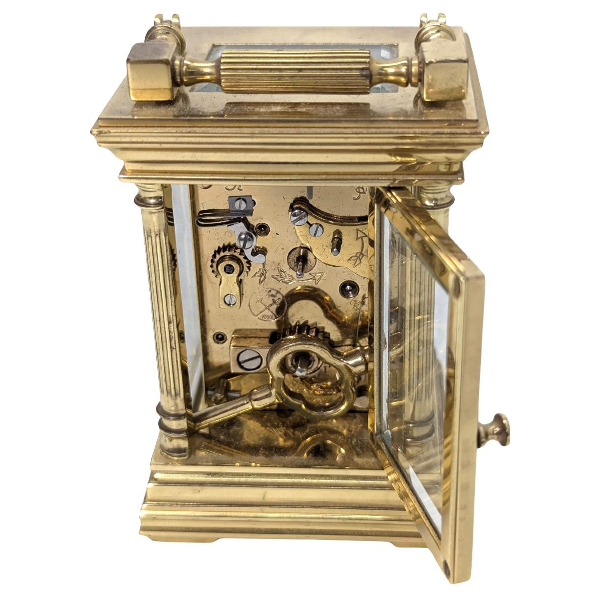 Bronze Travel Clock By l'épée-photo-3
