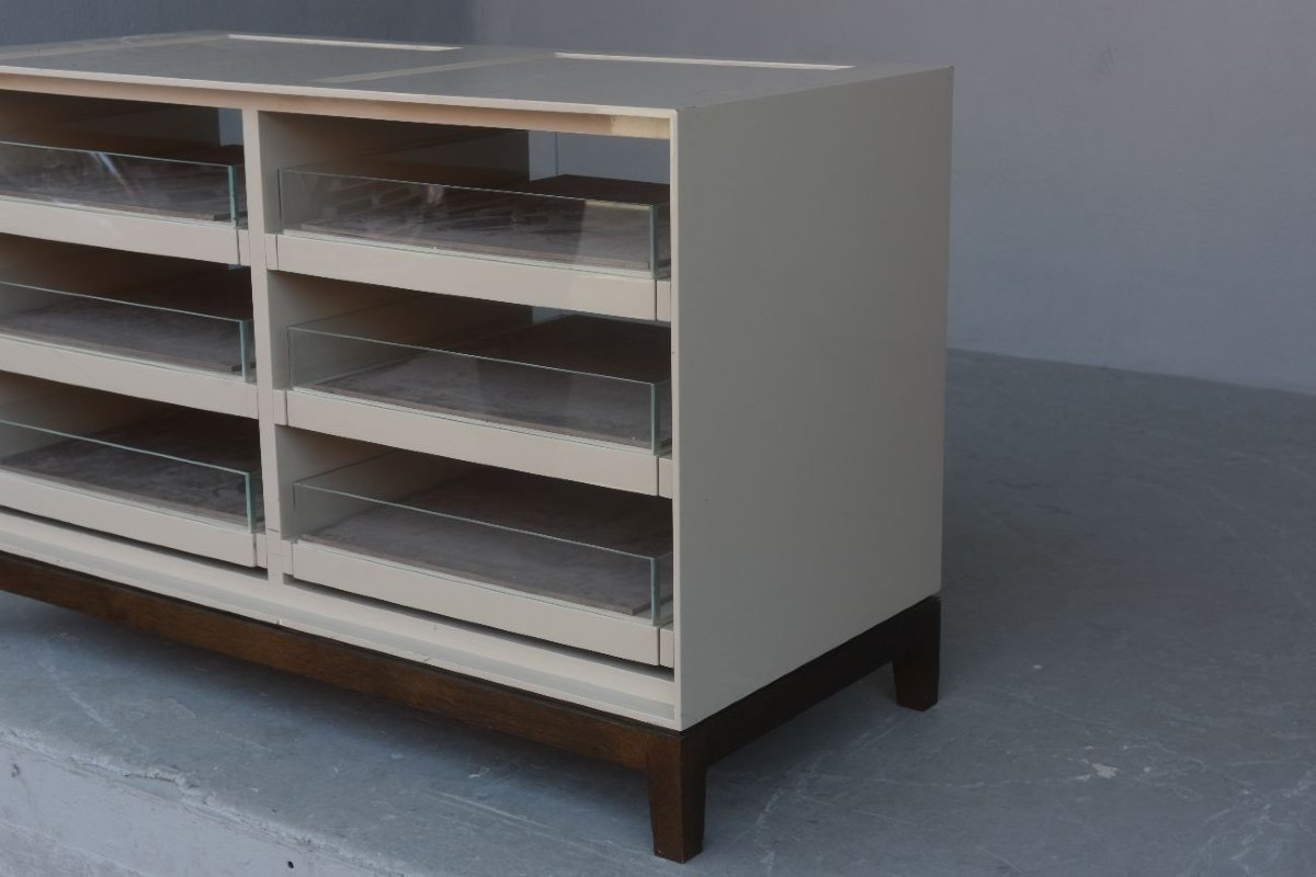 Luxury Wood-lacquered Bank, Cream-colored, Pass-through-photo-2