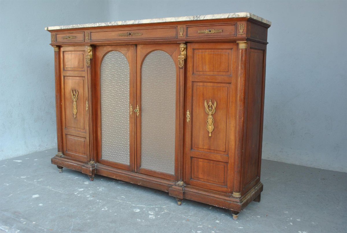 Empire Style Mahogany Bookcase-photo-2