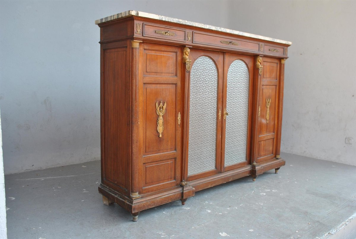 Empire Style Mahogany Bookcase-photo-3
