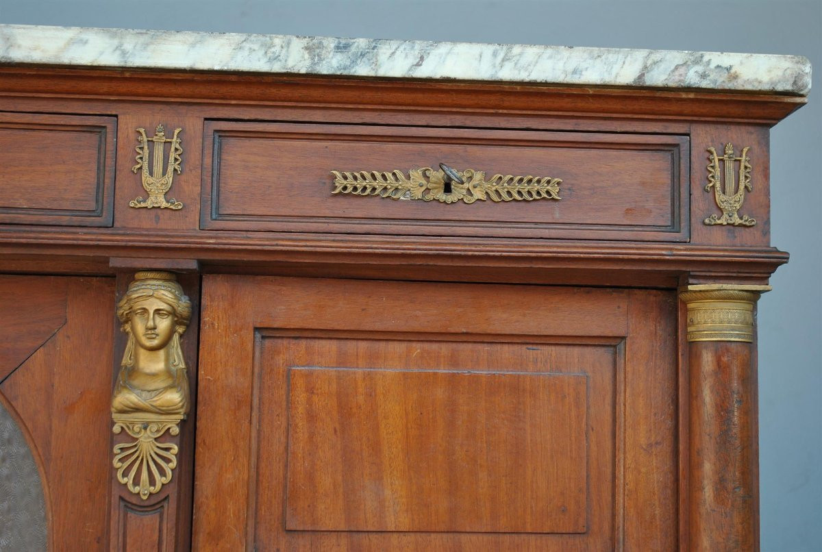 Empire Style Mahogany Bookcase-photo-4
