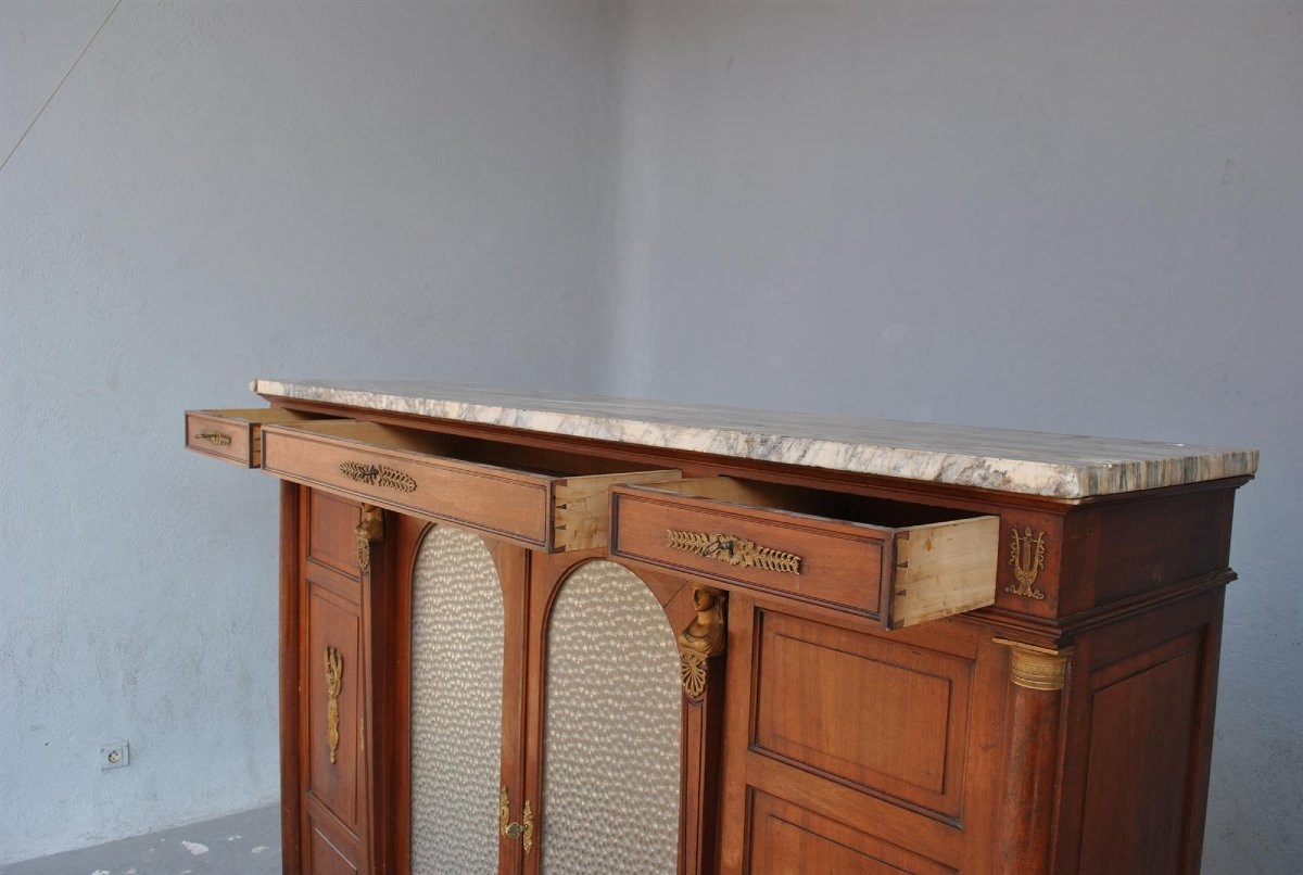 Empire Style Mahogany Bookcase-photo-4