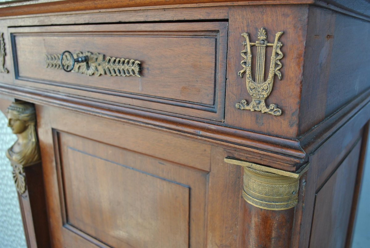 Empire Style Mahogany Bookcase-photo-6
