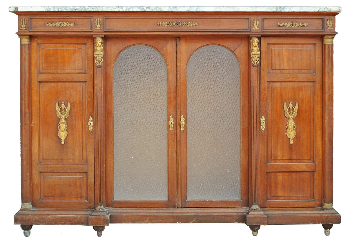Empire Style Mahogany Bookcase