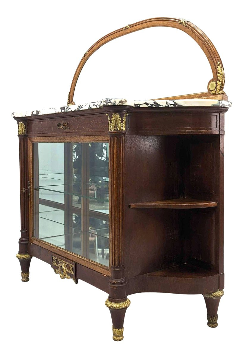 Louis XVI Style Oak Silver Chest Circa 1900-photo-4