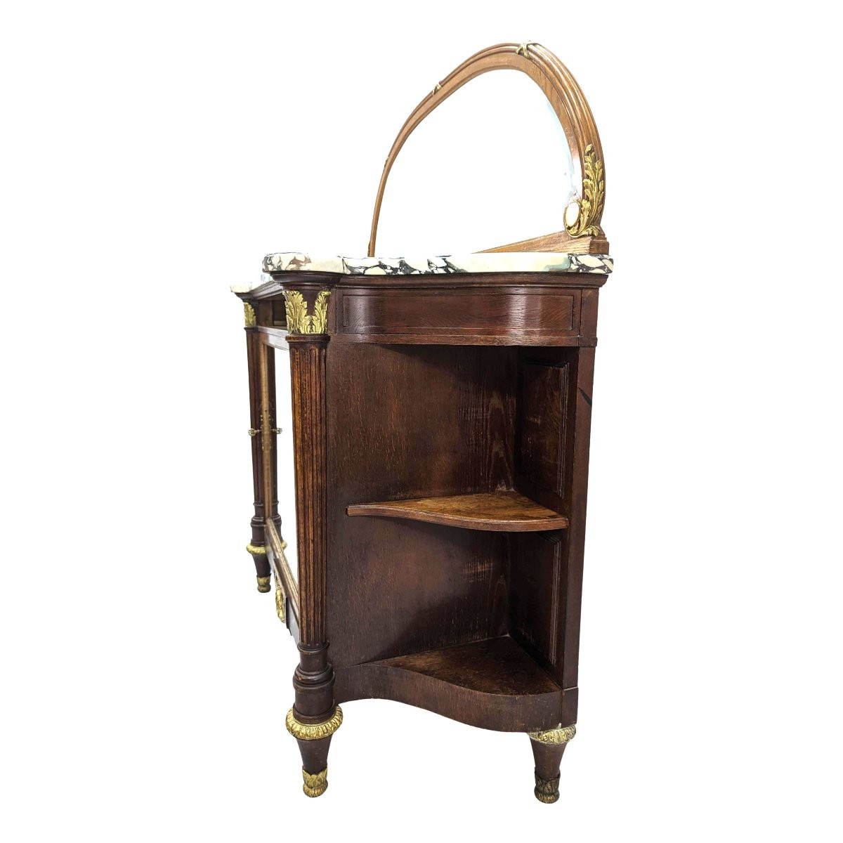 Louis XVI Style Oak Silver Chest Circa 1900-photo-6