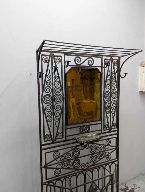 Wrought Iron Coat And Umbrella Stands 1930-photo-2