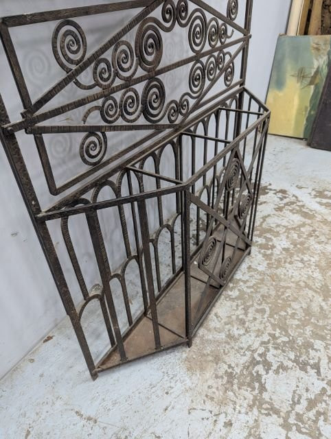 Wrought Iron Coat And Umbrella Stands 1930-photo-2