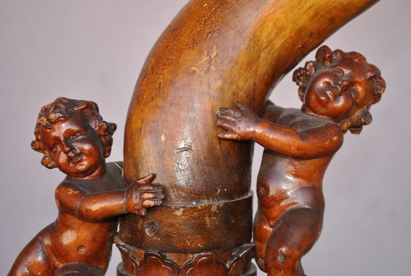 Sculptures aux bébés époque XIXème (paire)-photo-1