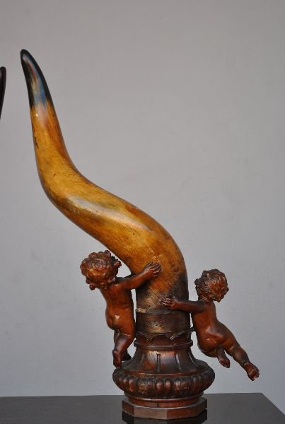 Sculptures aux bébés époque XIXème (paire)-photo-4
