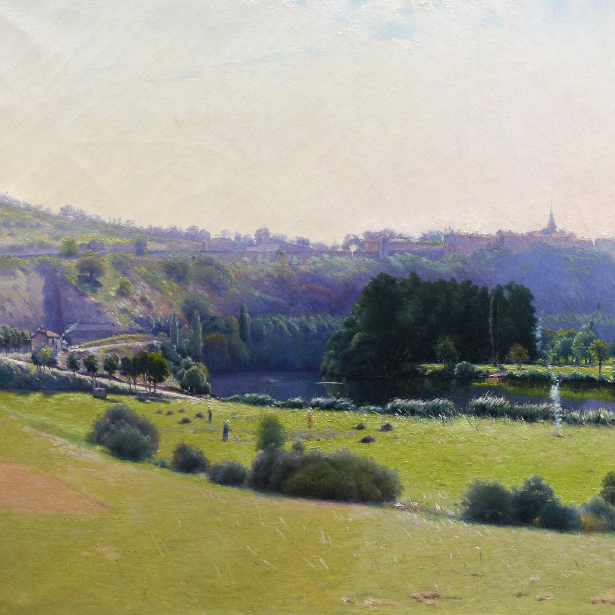 Oil On Canvas Landscape By émile Désiré Daimée French School 20th Century-photo-3