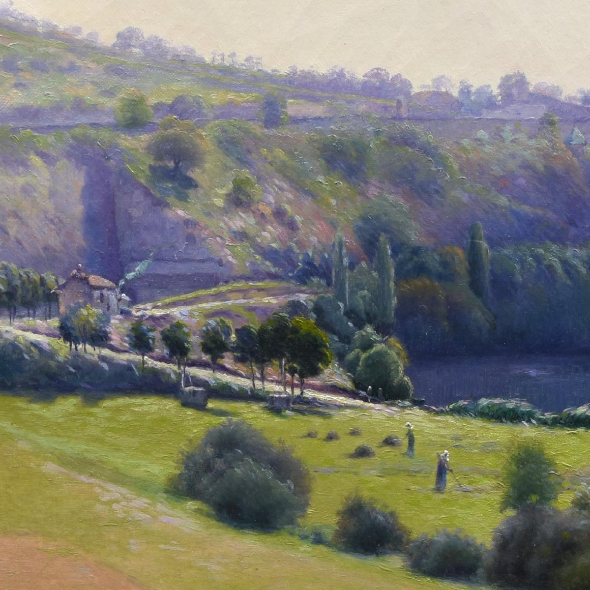 Oil On Canvas Landscape By émile Désiré Daimée French School 20th Century-photo-1