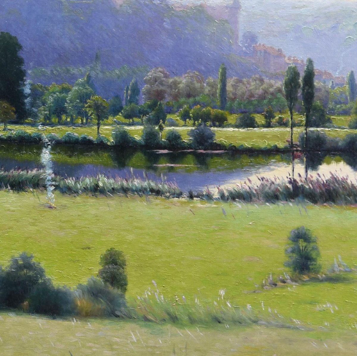 Oil On Canvas Landscape By émile Désiré Daimée French School 20th Century-photo-2