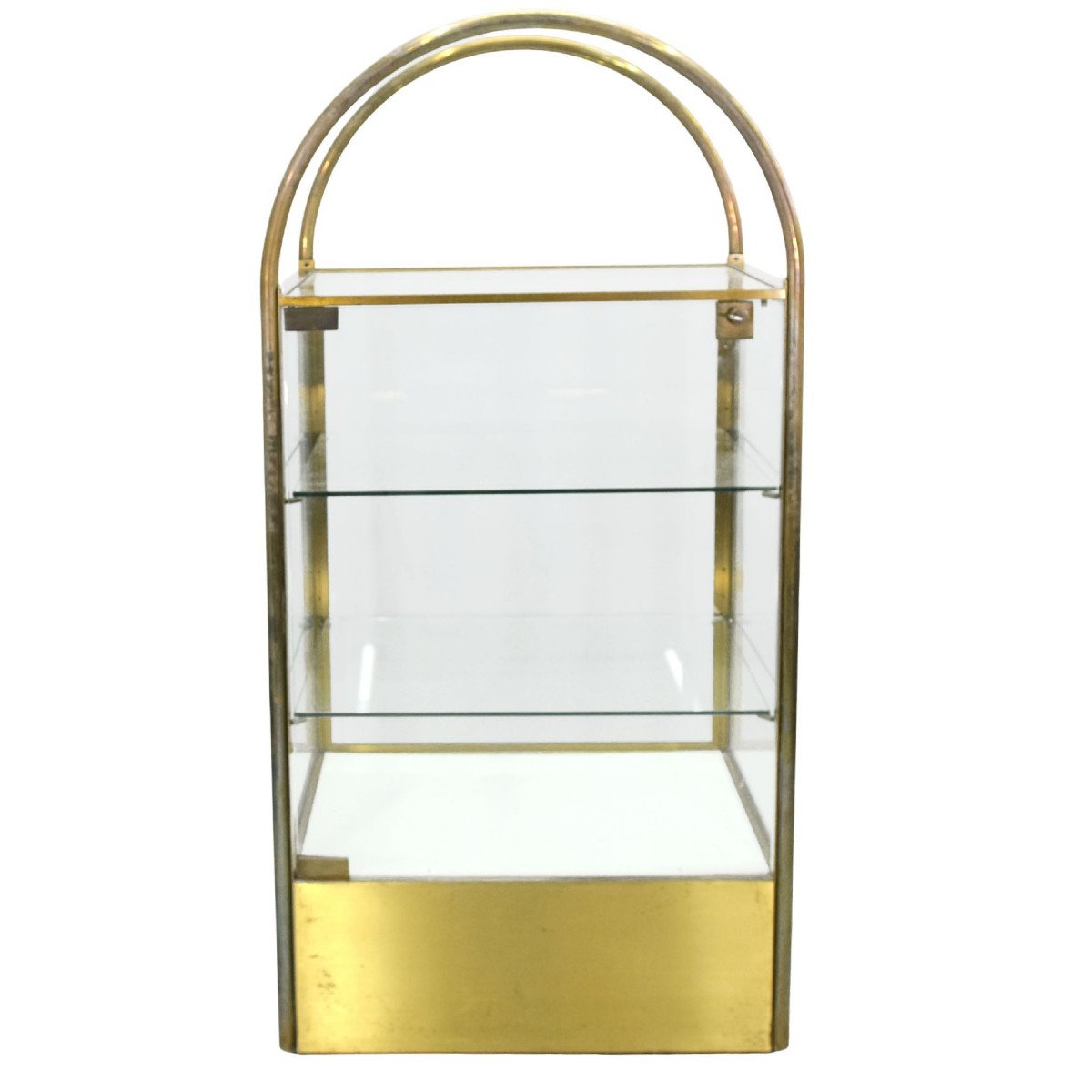 Collector's Arched Brass Display Case 1970