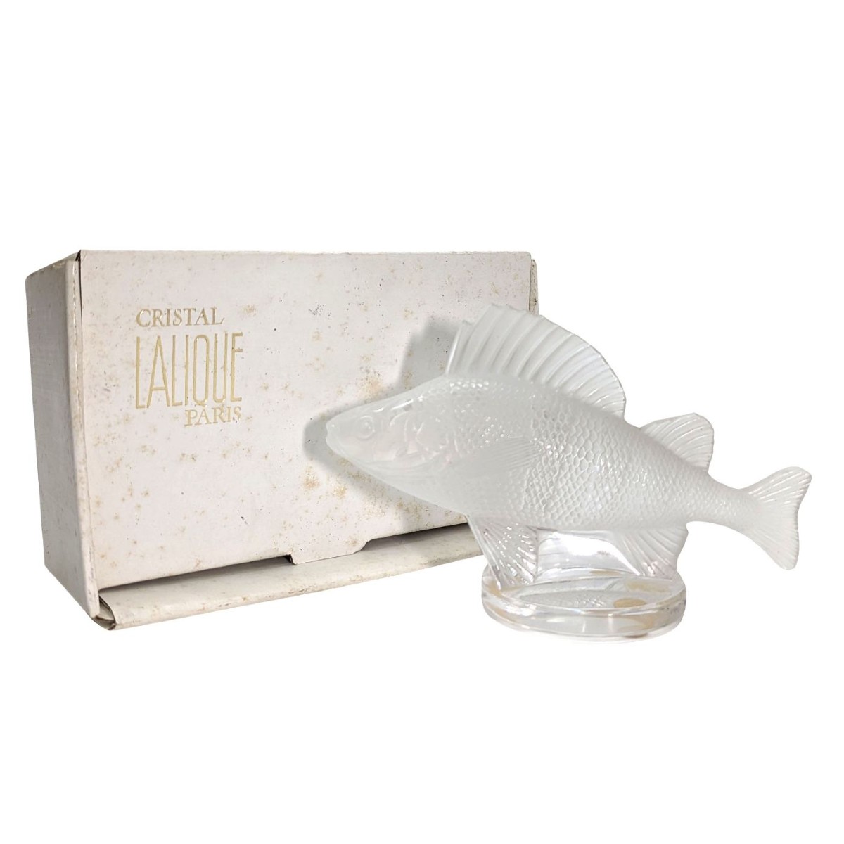 Lalique® France La Perche Frosted Glass Statuette