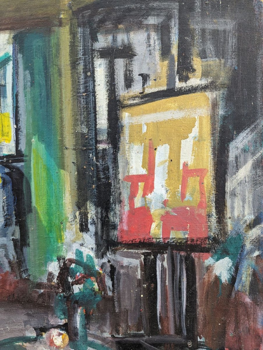 Still Life Oil On Cardboard By Rudolf Kundera-photo-4