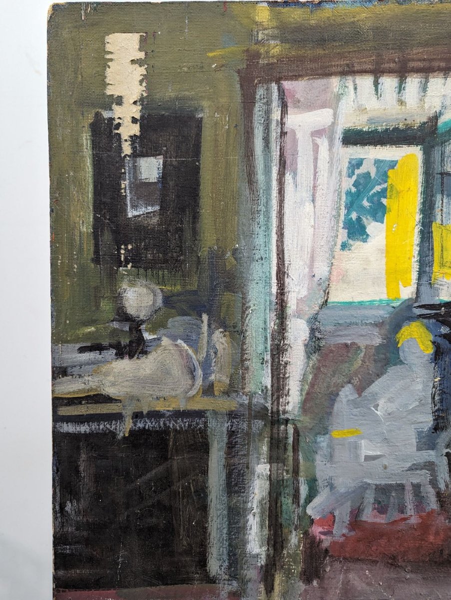 Still Life Oil On Cardboard By Rudolf Kundera-photo-7