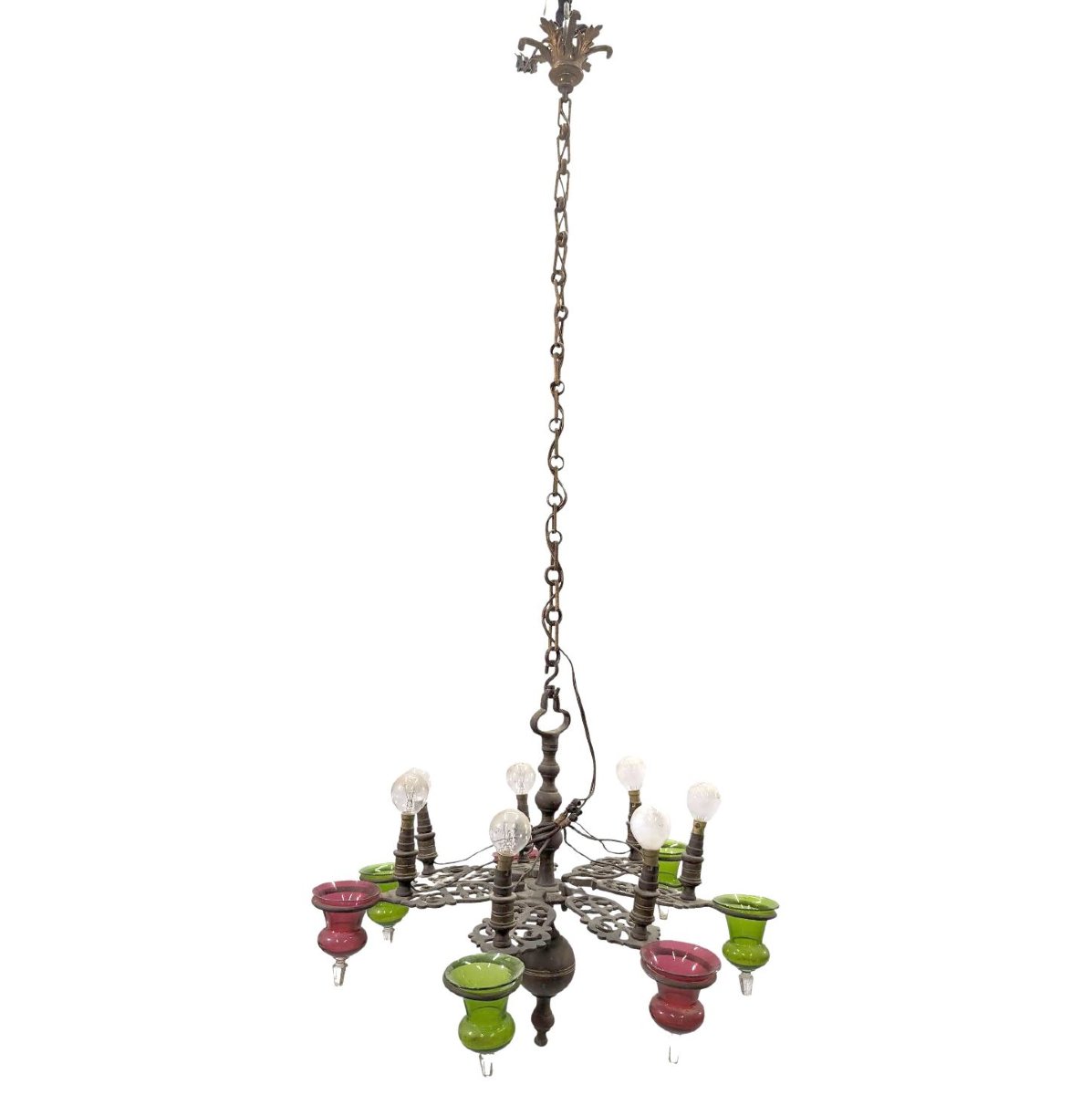 19th Century Bronze Mosque Chandelier-photo-3