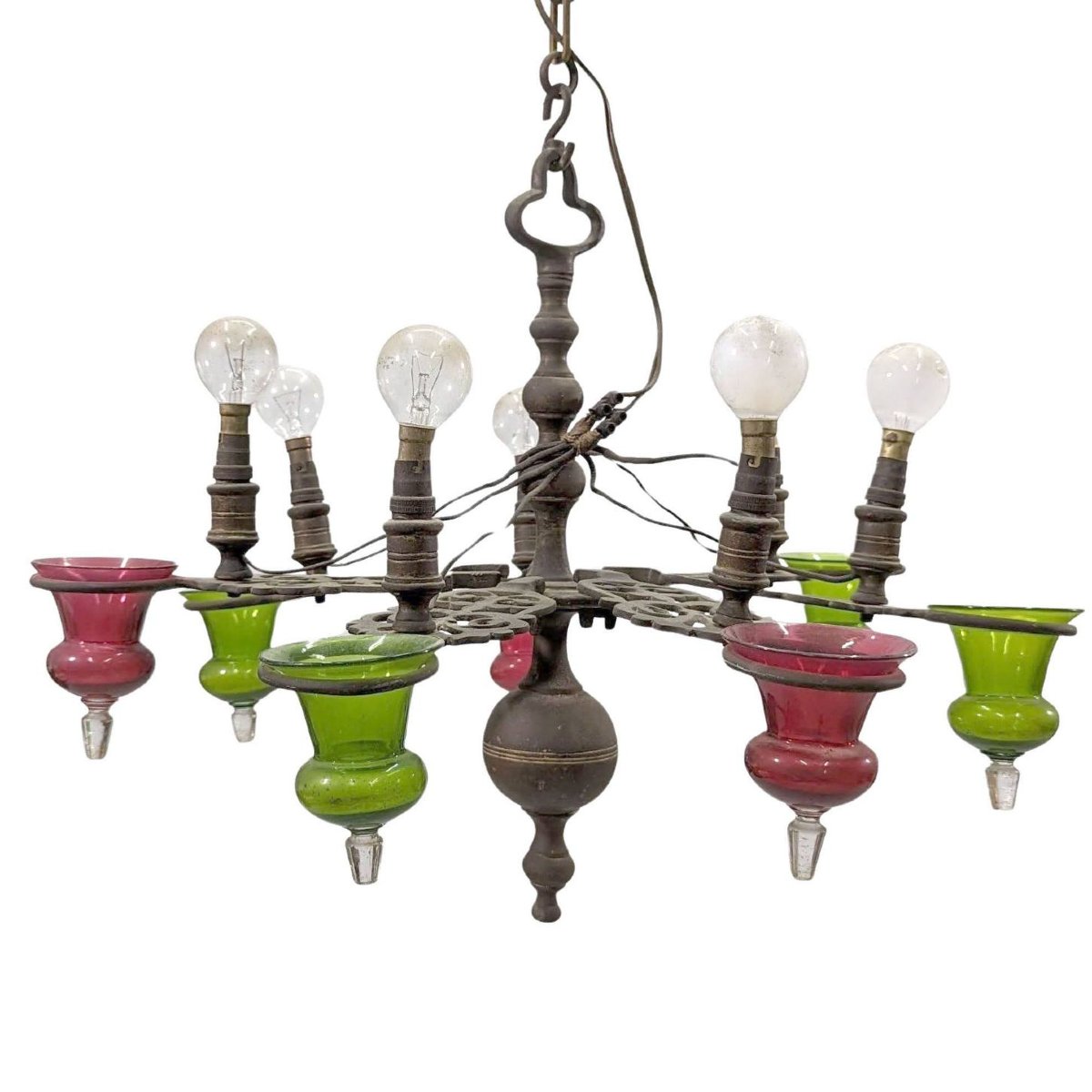 19th Century Bronze Mosque Chandelier-photo-4