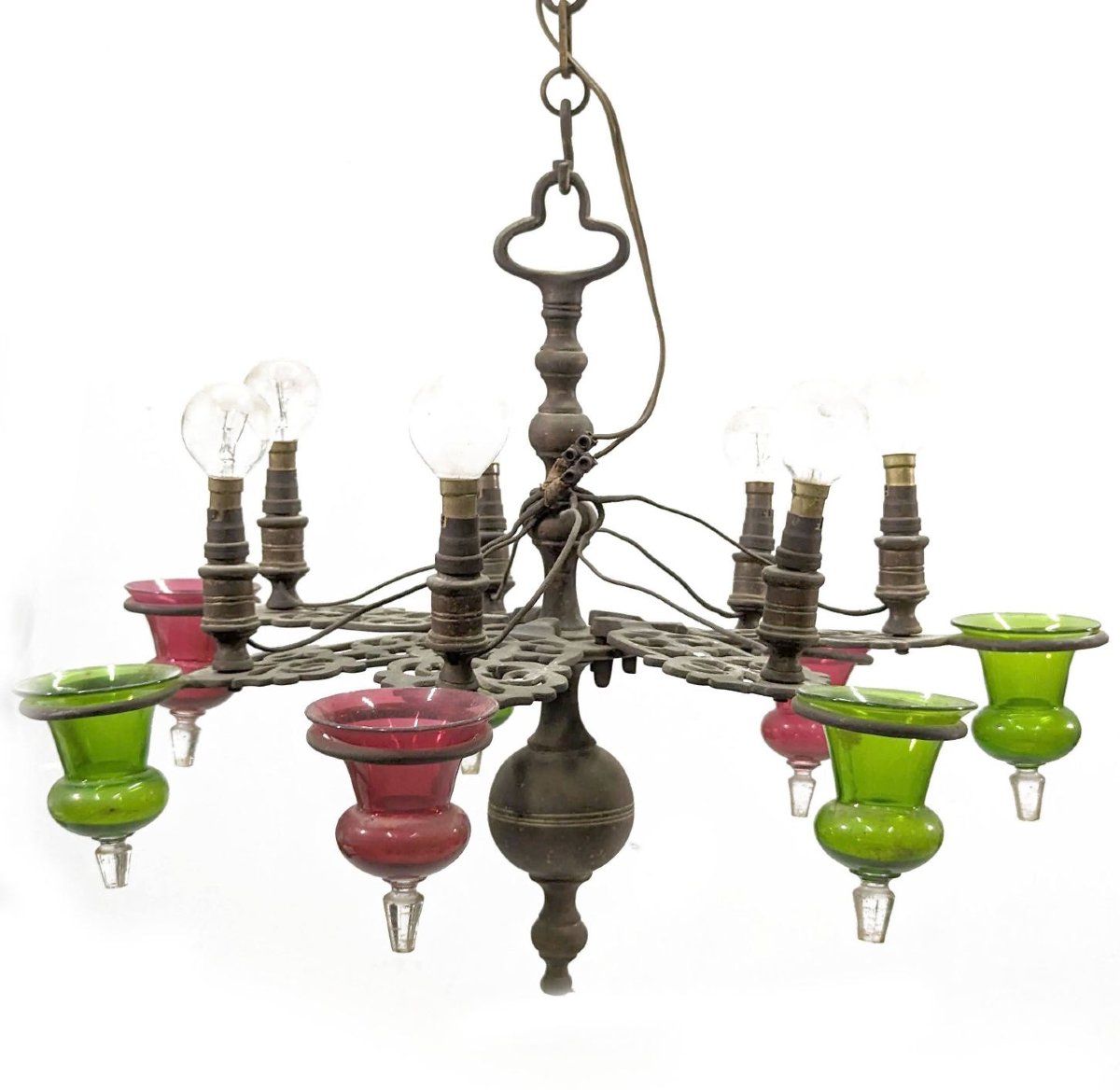 19th Century Bronze Mosque Chandelier-photo-3