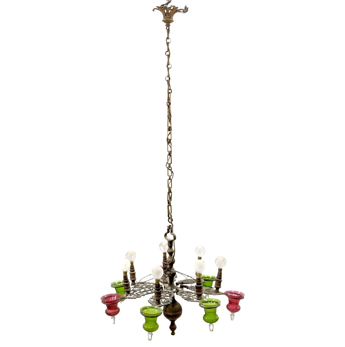 19th Century Bronze Mosque Chandelier-photo-4