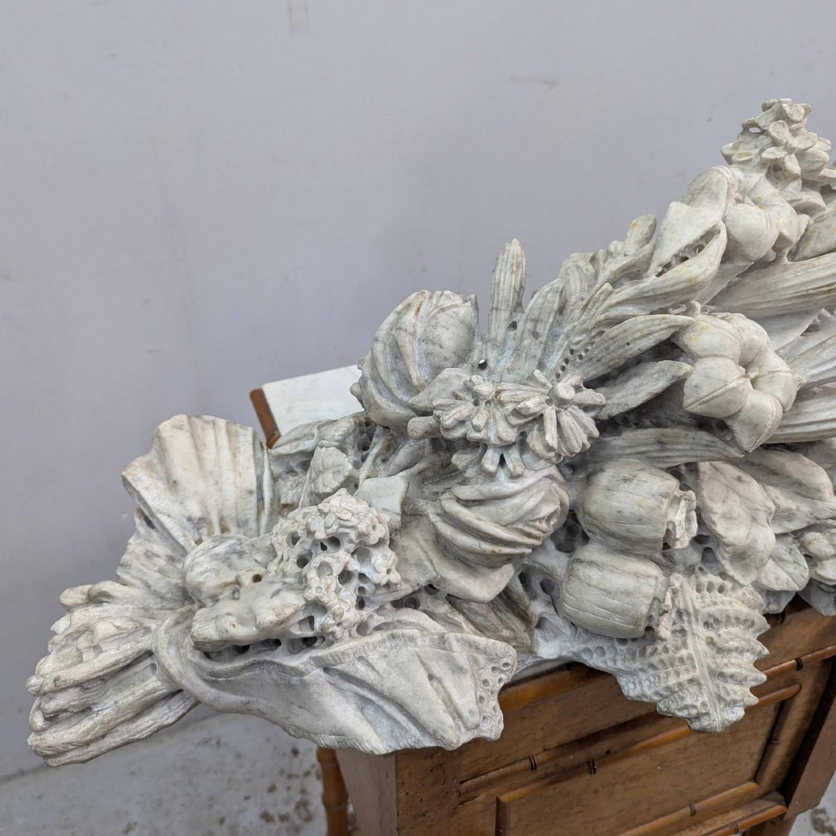 Carrara Marble Sculpture From The 19th Century-photo-4