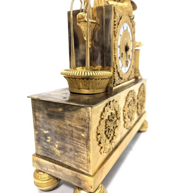 Empire Gilt Bronze Clock - Female Allegory - France, Circa 1810-photo-1