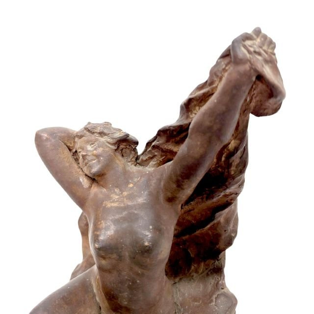 Volupté terre cuite originale de Marius Joseph Sain 1917-photo-3