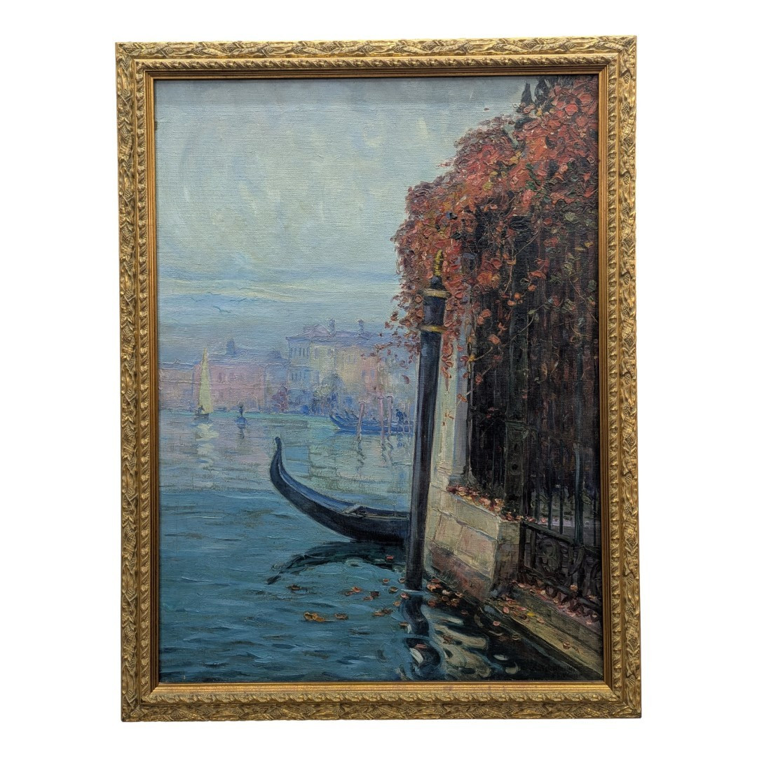 Huile sur toile par Basile Nicholaevitch Netchitailoff Venise le grand canal