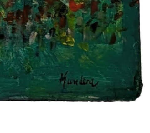 Huile sur isorelle  Scène cavalière  par Rudolf Kundera-photo-3