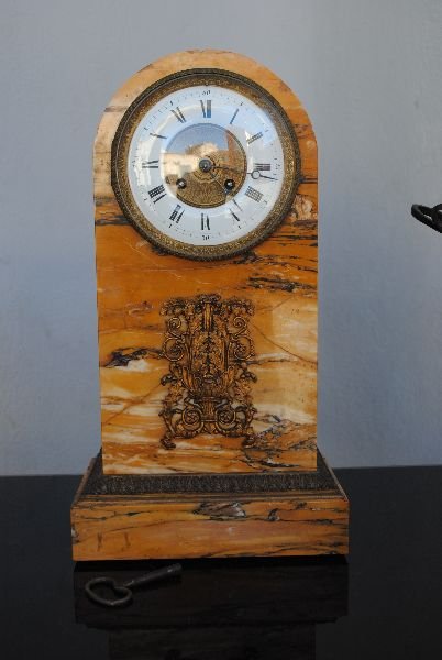 Empire Style Yellow Marble Clock-photo-1
