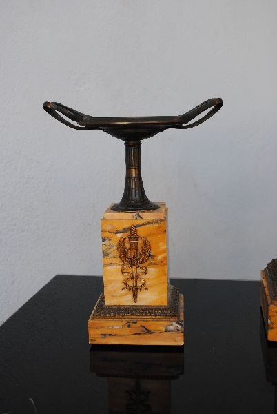 Empire Style Yellow Marble Clock-photo-2