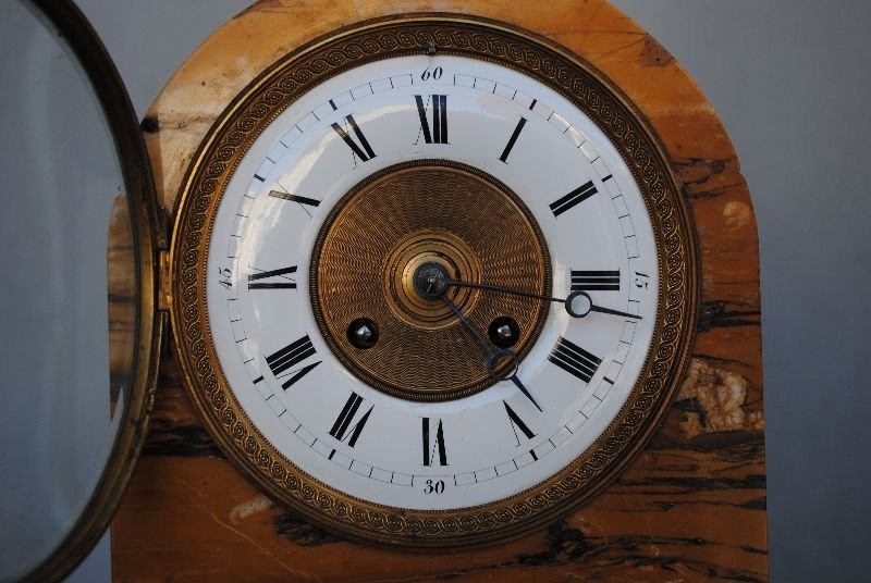 Empire Style Yellow Marble Clock-photo-4