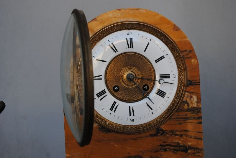 Empire Style Yellow Marble Clock-photo-5