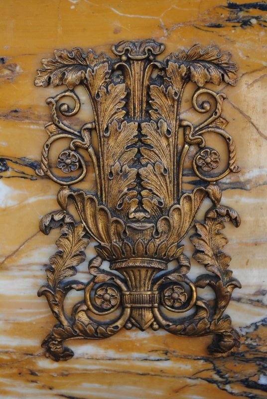 Empire Style Yellow Marble Clock-photo-6