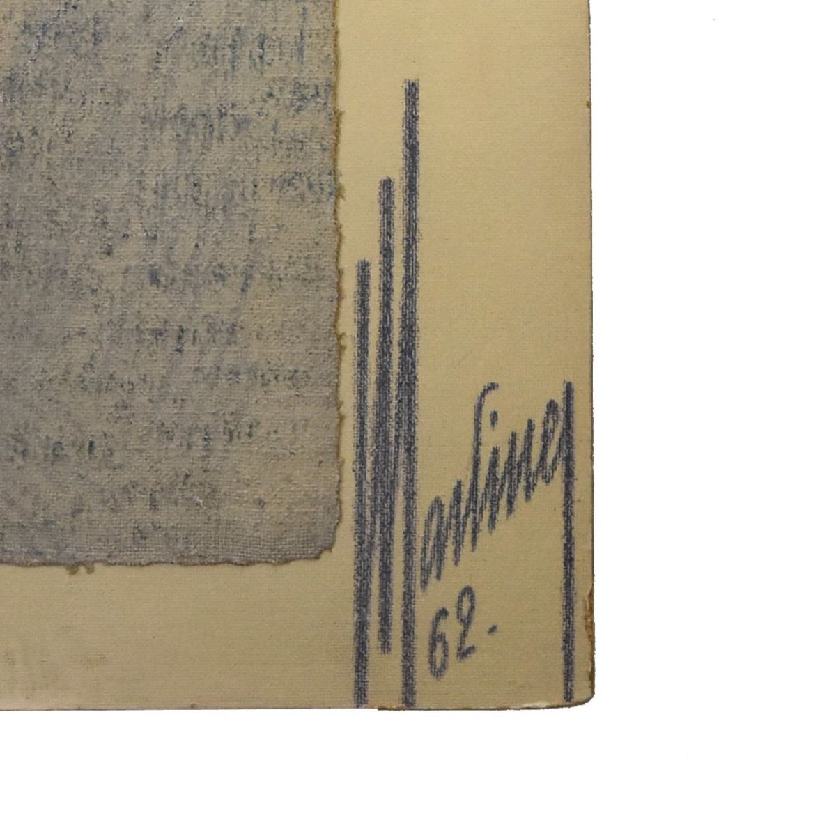 Homme au fusain et sanguine sur textile école française Martinez-photo-3