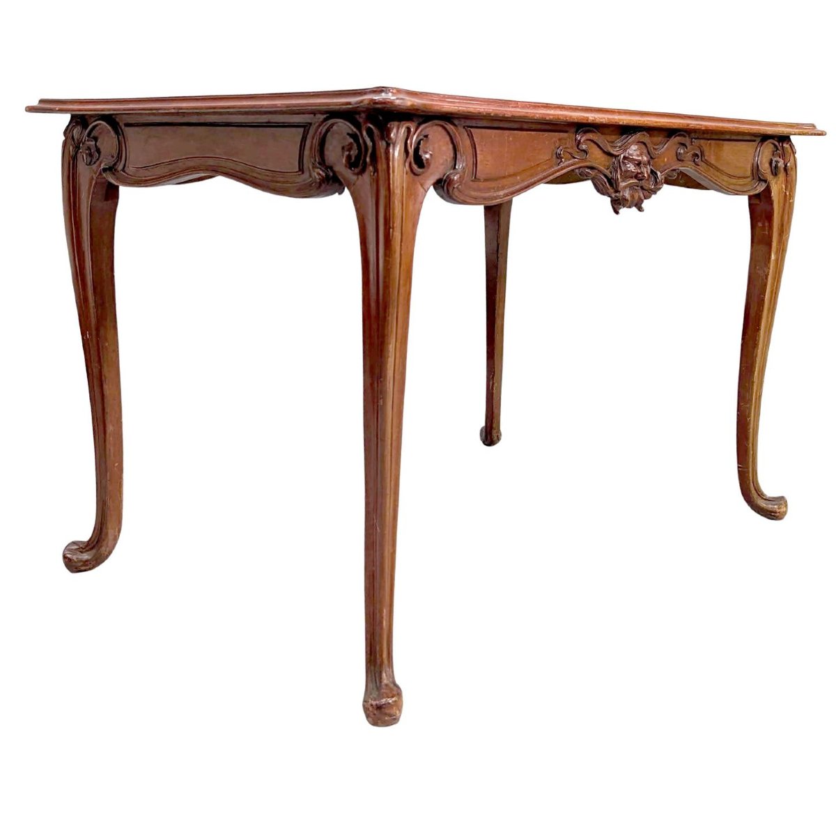 Table d'appoint époque Art nouveau décor tête d'homme-photo-3