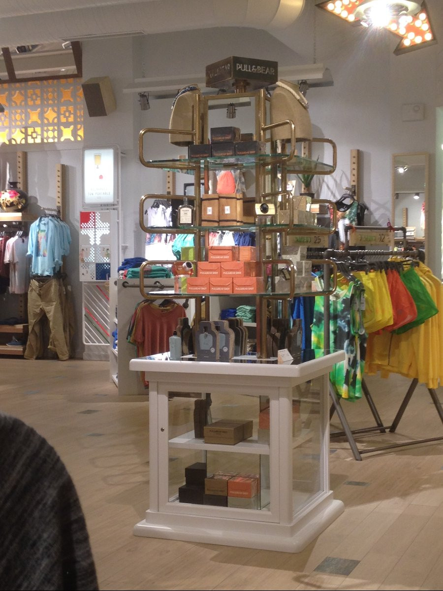 Vitrine étagère de magasin laiton et verre-photo-1