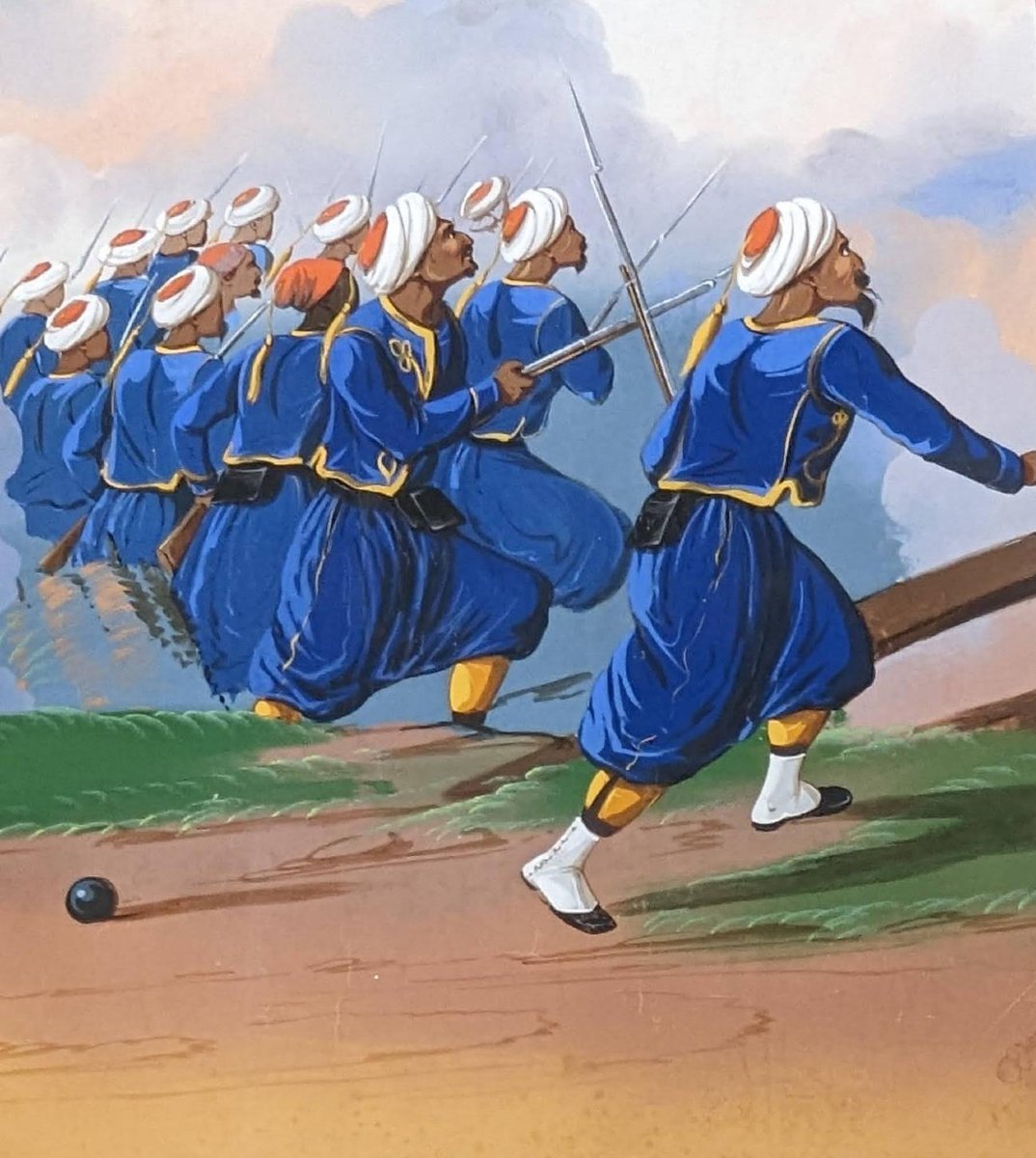 Papier peint marouflé sur toile scènes militaires XIXème-photo-1