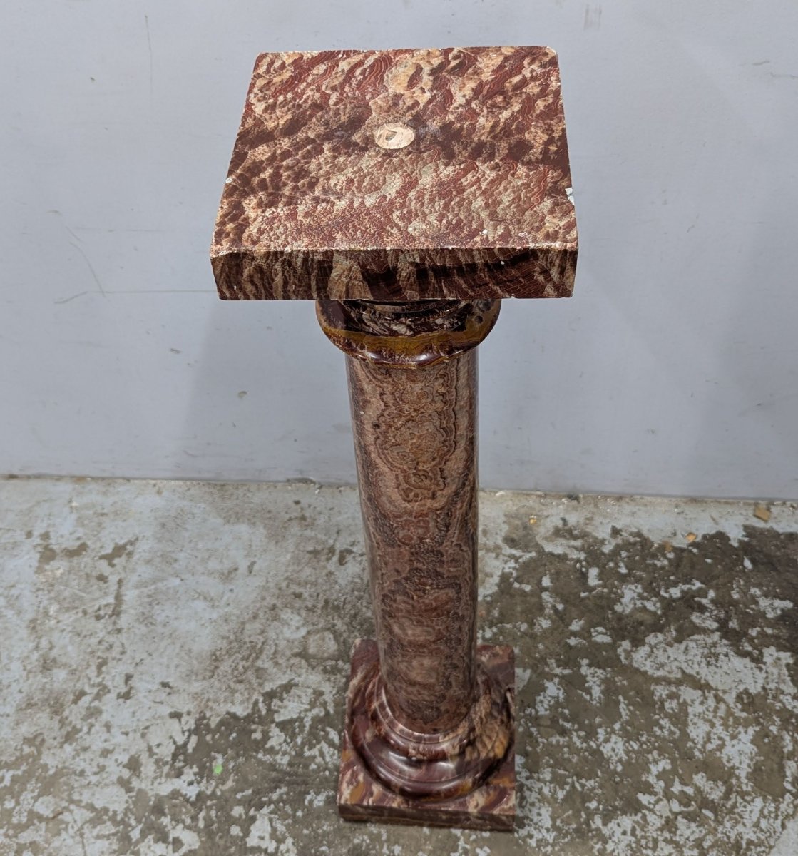 Colonne style Louis XVI marbre époque XIXème-photo-4