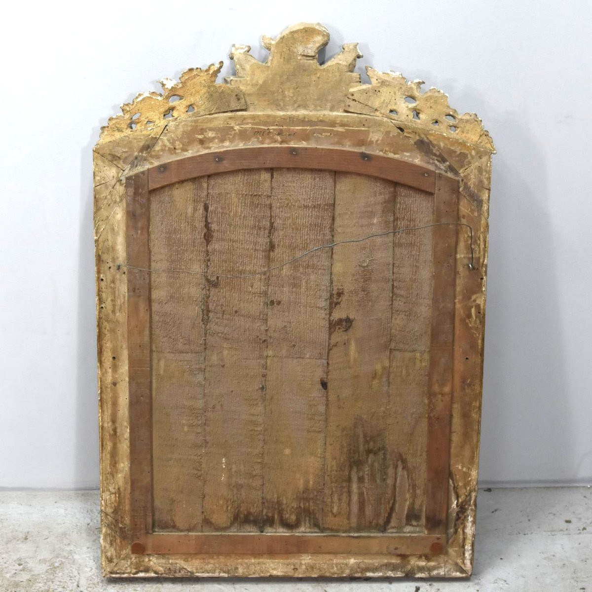 Miroir Régence en bois sculpté et doré époque XVIIIème-photo-5
