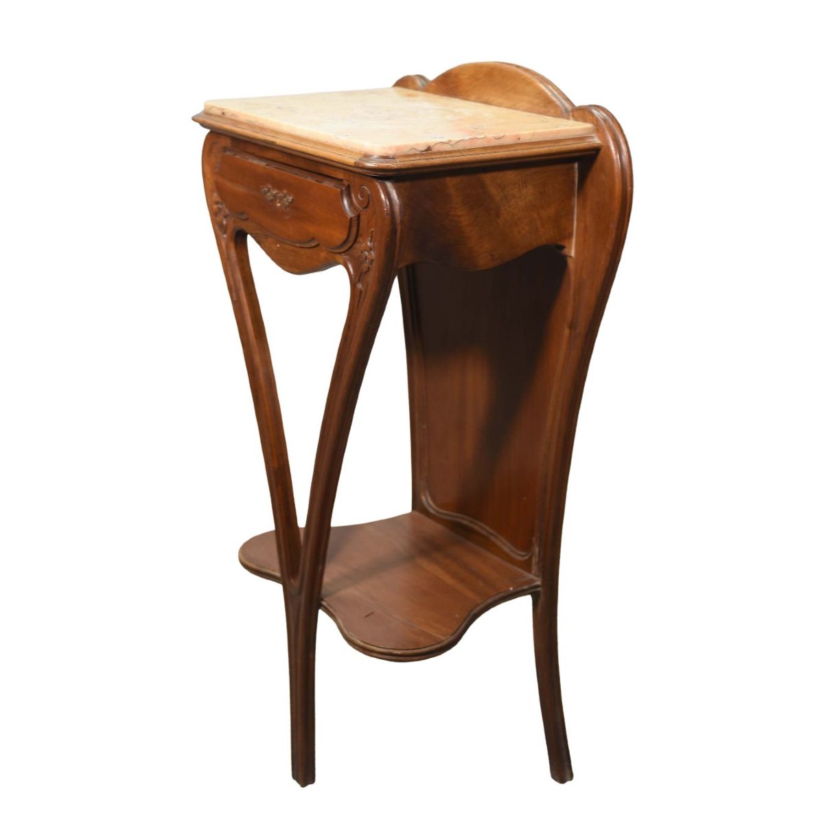 Chevet en noyer 1900 d'époque Art nouveau-photo-2