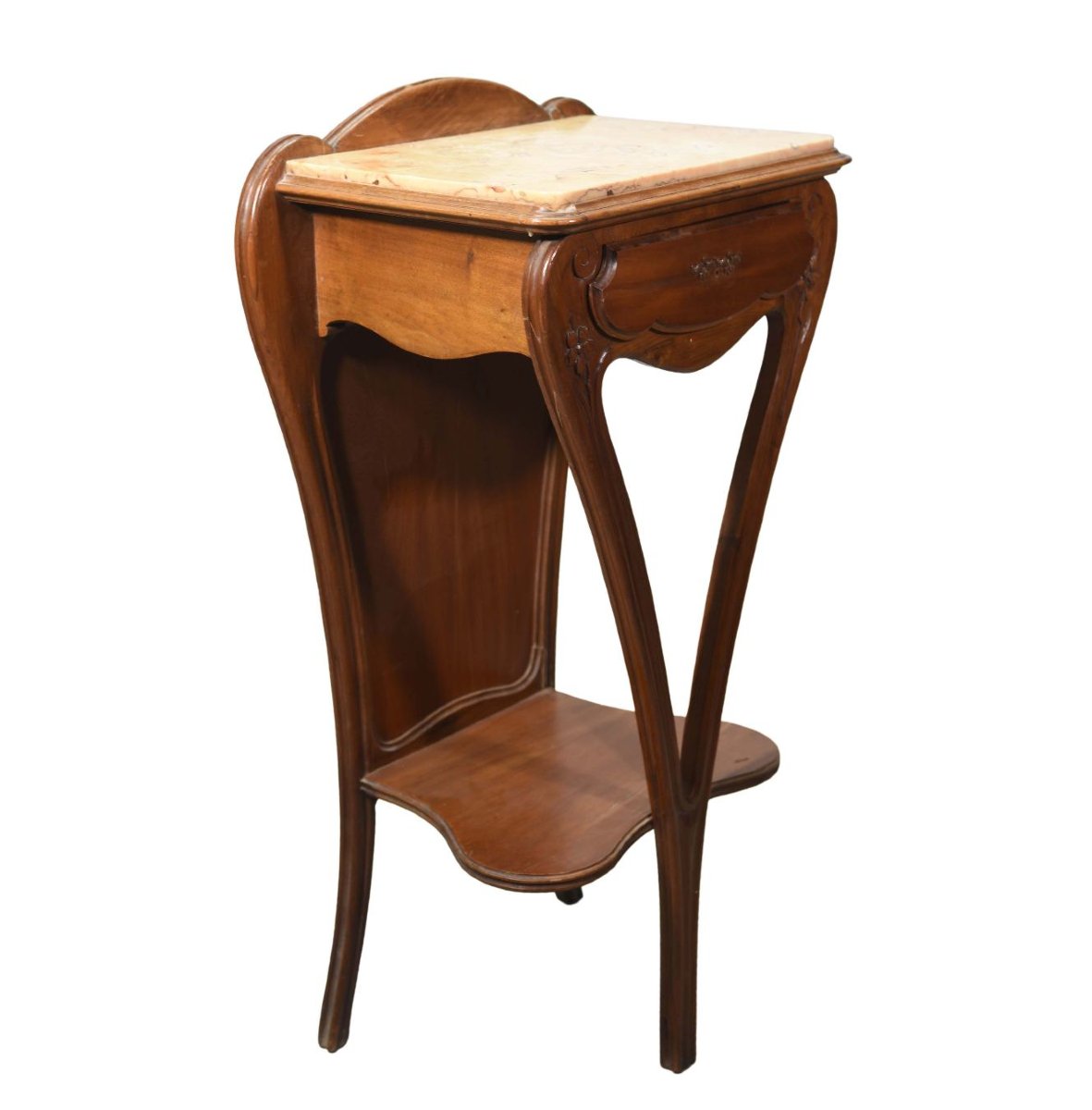 Chevet en noyer 1900 d'époque Art nouveau-photo-3