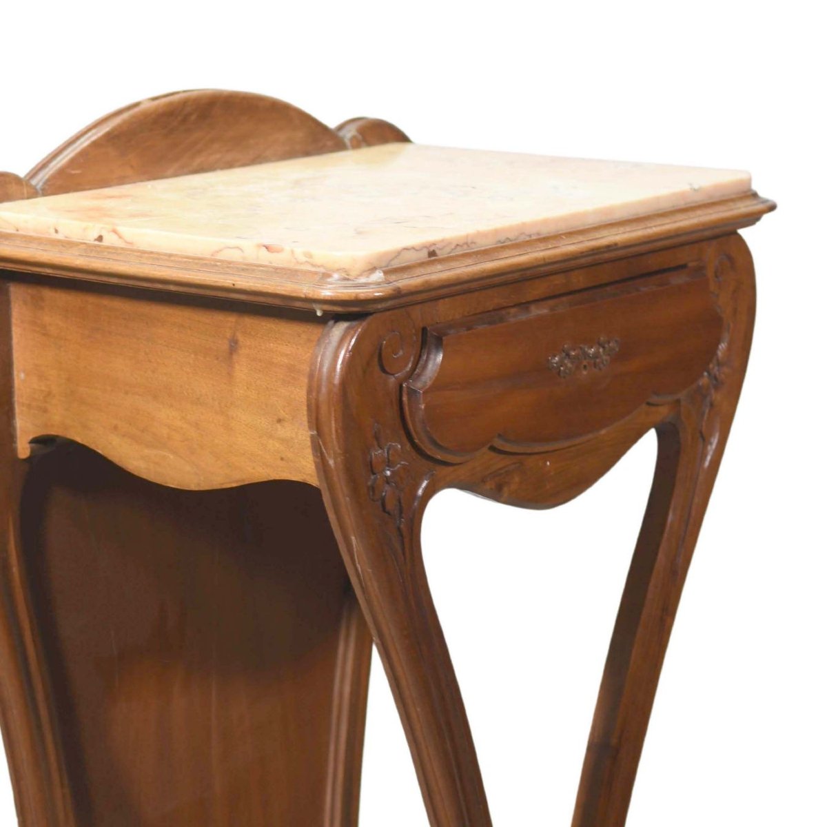 Chevet en noyer 1900 d'époque Art nouveau-photo-1