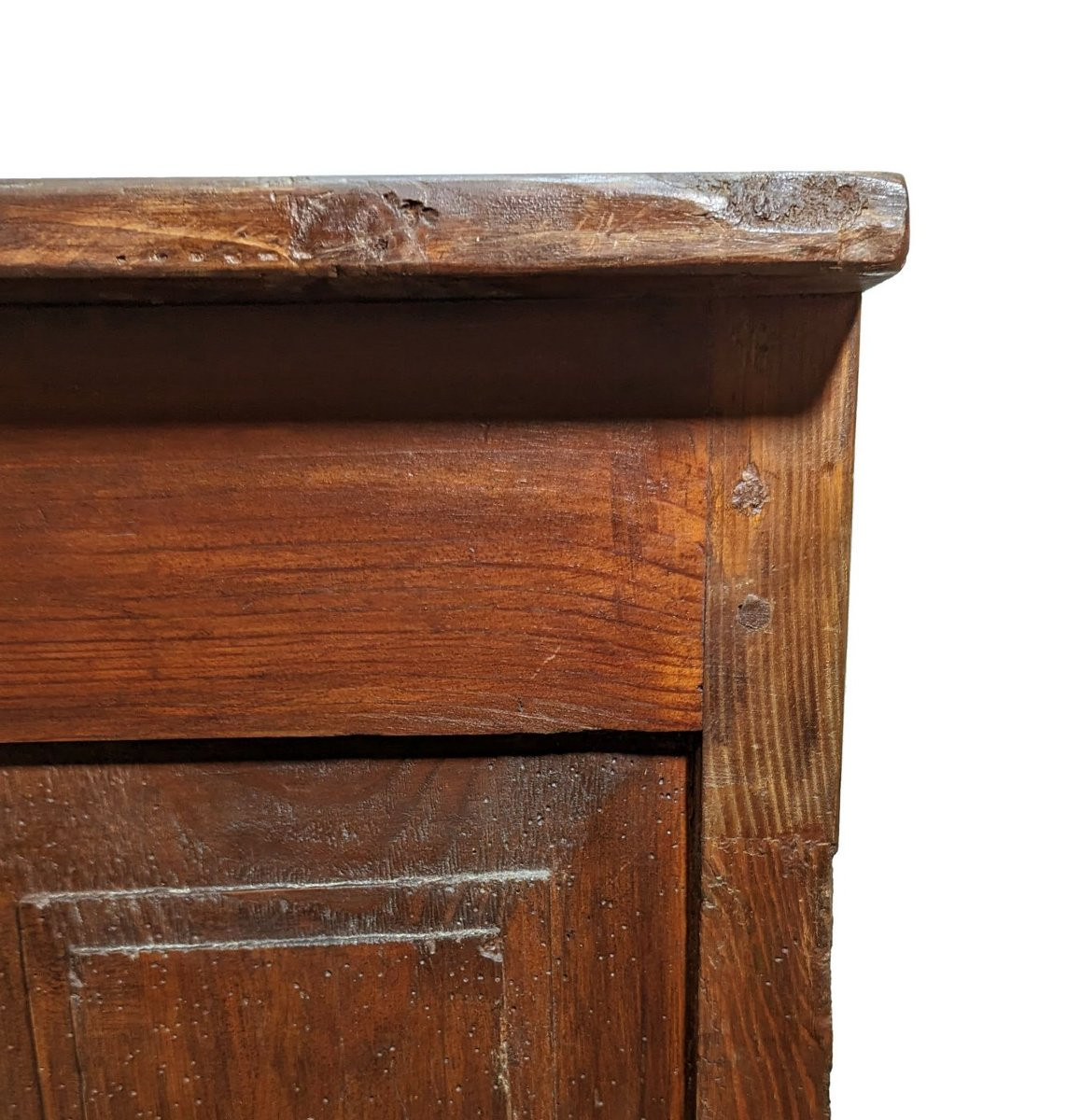 Commode rustique bois blanc début XIXème-photo-2